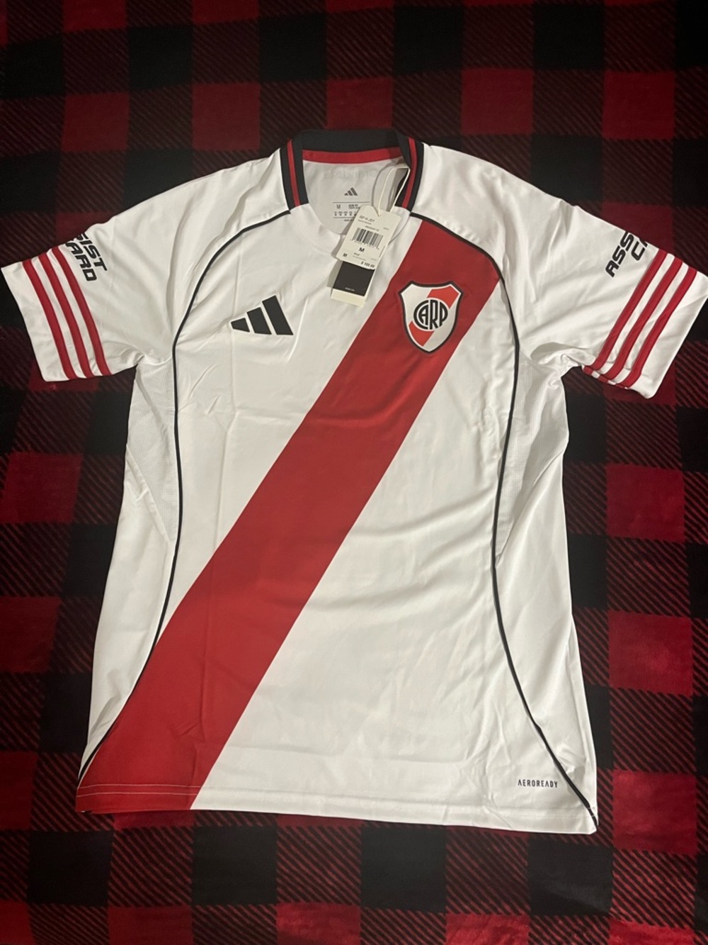 NWT Adidas Adult River Plate 25/26 White Home Jersey Sz M
